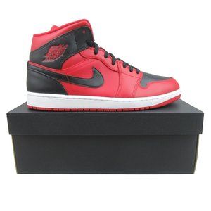 Air Jordan 1 Mid Gym Red Black Shoes Men's Size 12 NEW